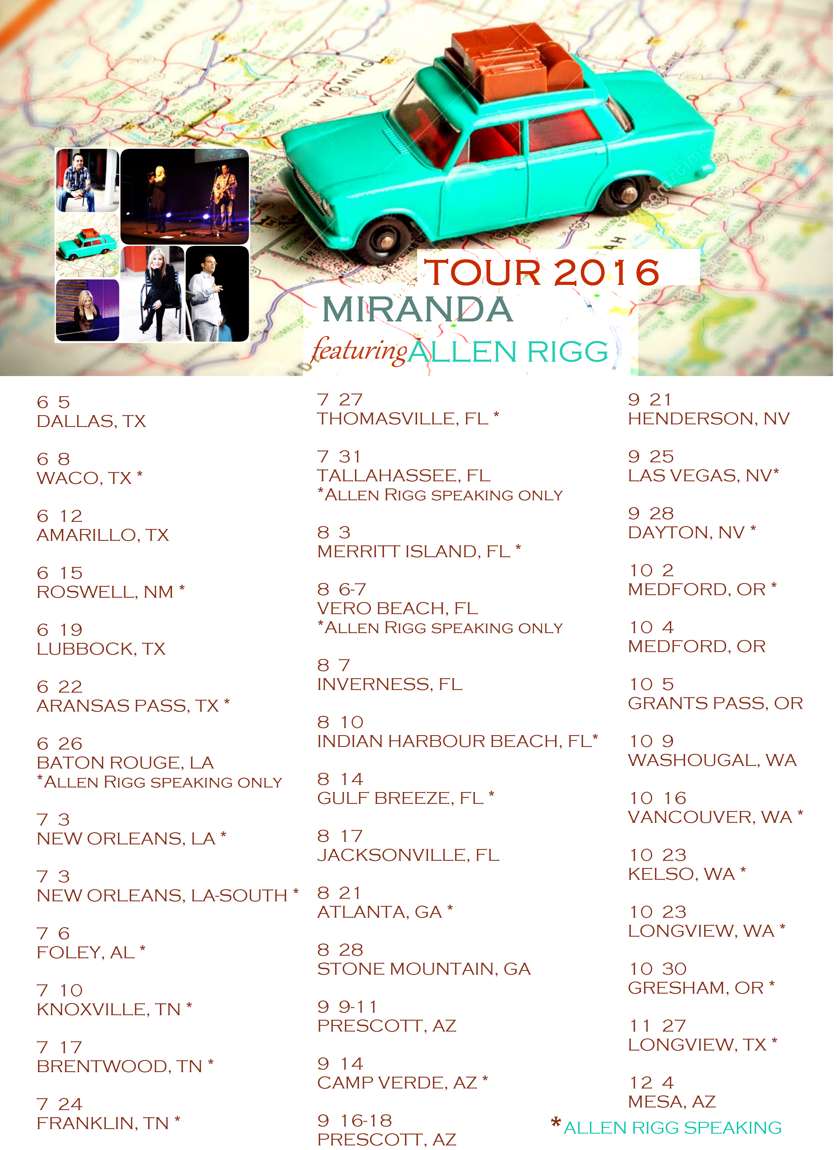 tour poster 2016 car